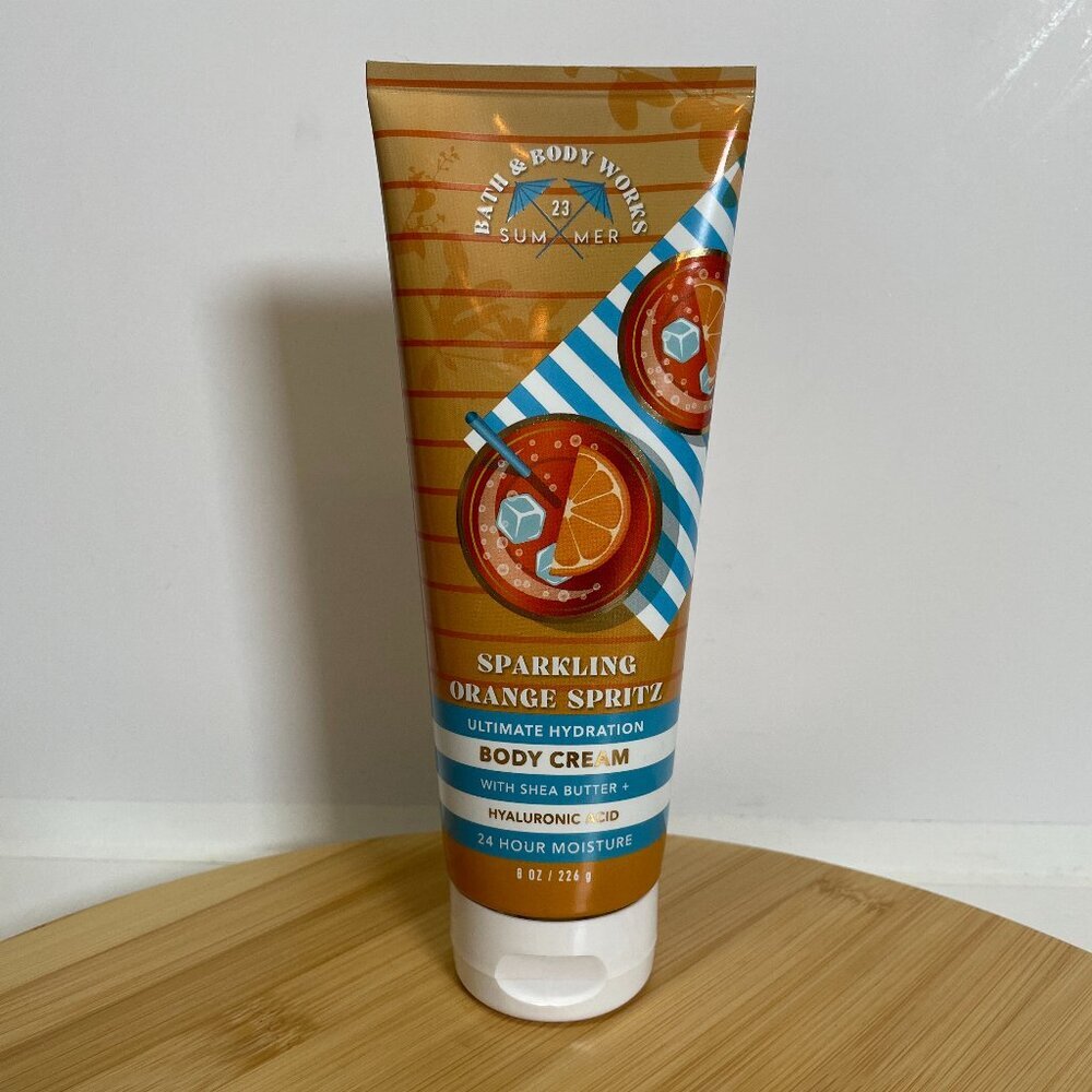 Bath & Body Works Sparkling Orange Spritz Body Cream 8 Oz Shea Butter Vitamin E